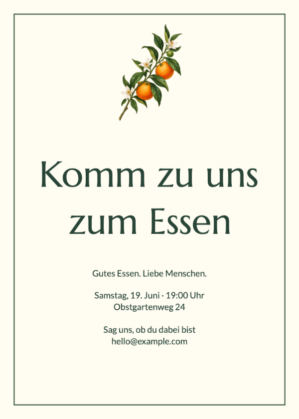 Einladung zum Dinner