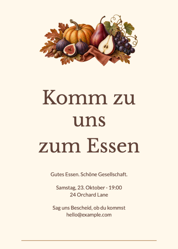 Ein herbstliches Beisammensein · Einladung bearbeiten