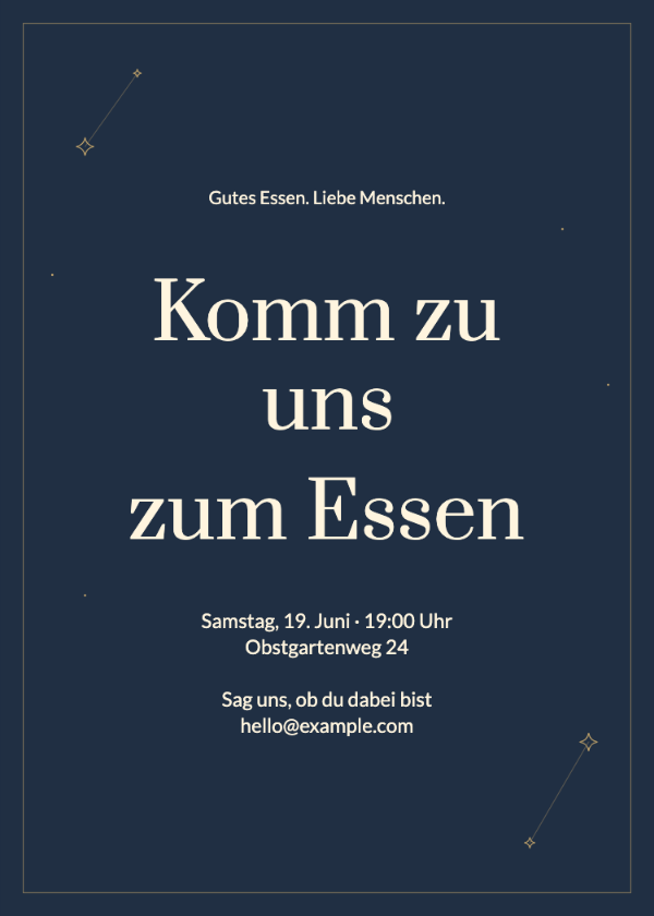 Mitternachtssterne · Einladung bearbeiten