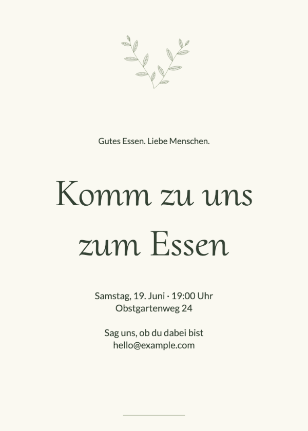 Olivenhain · Einladung bearbeiten