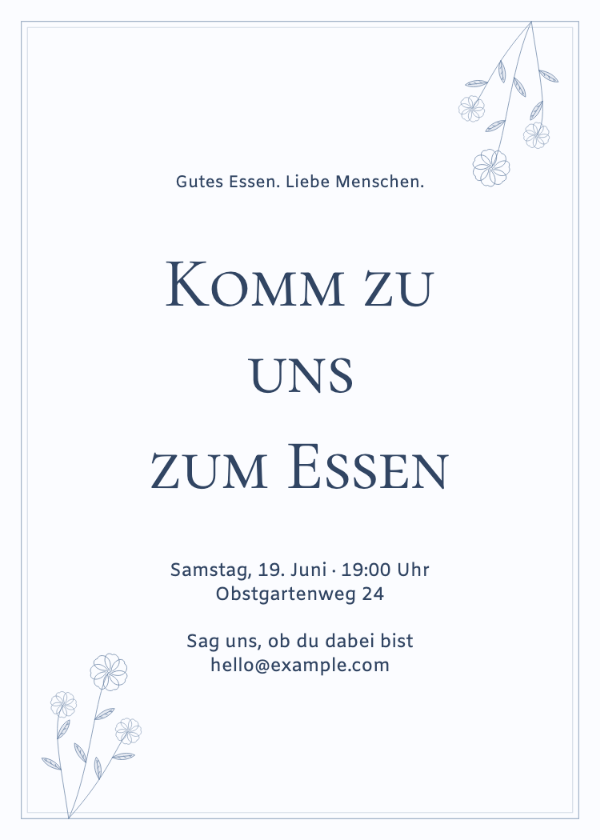 Ein Hauch Blau · Einladung bearbeiten