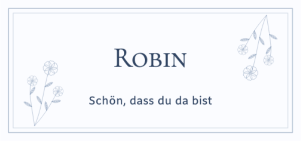 Ein Hauch Blau · Platzkarten bearbeiten