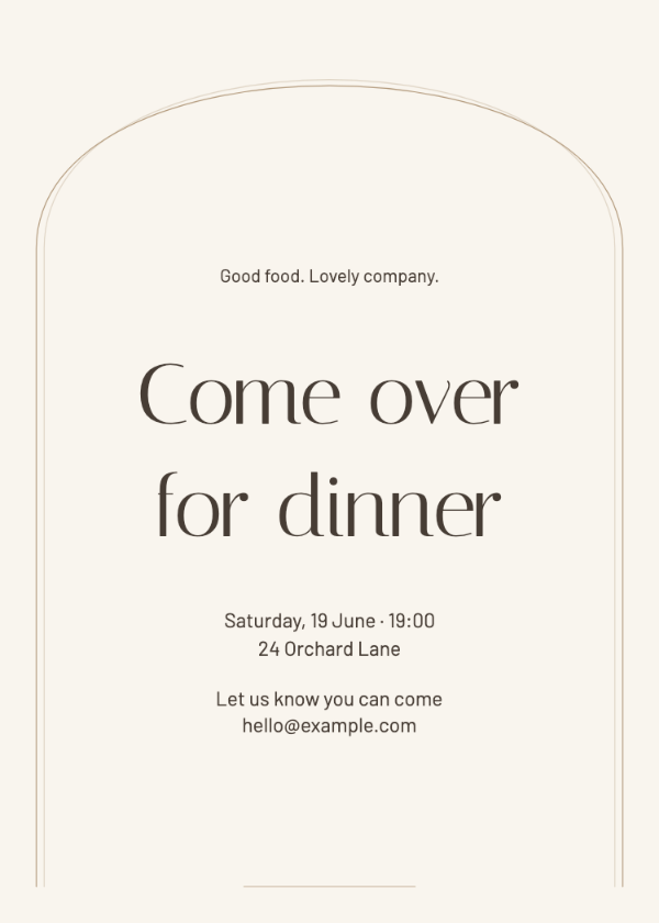 Modern arch · Edit invitation
