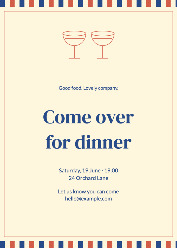 The colourful bistro · Edit invitation