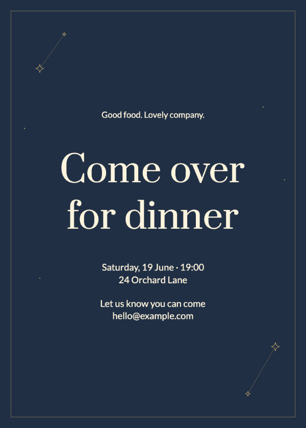 Midnight stars · Edit invitation
