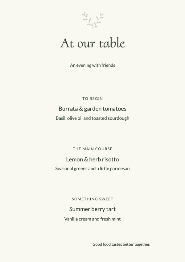 Olive grove · Edit menu