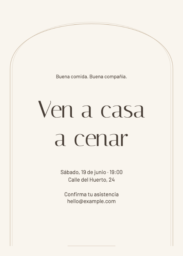 Arco moderno · Editar invitación