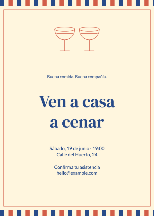 El bistró lleno de color · Editar invitación