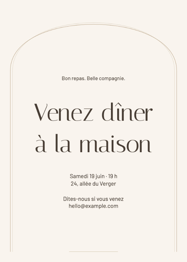 Arche moderne · Modifier l’invitation