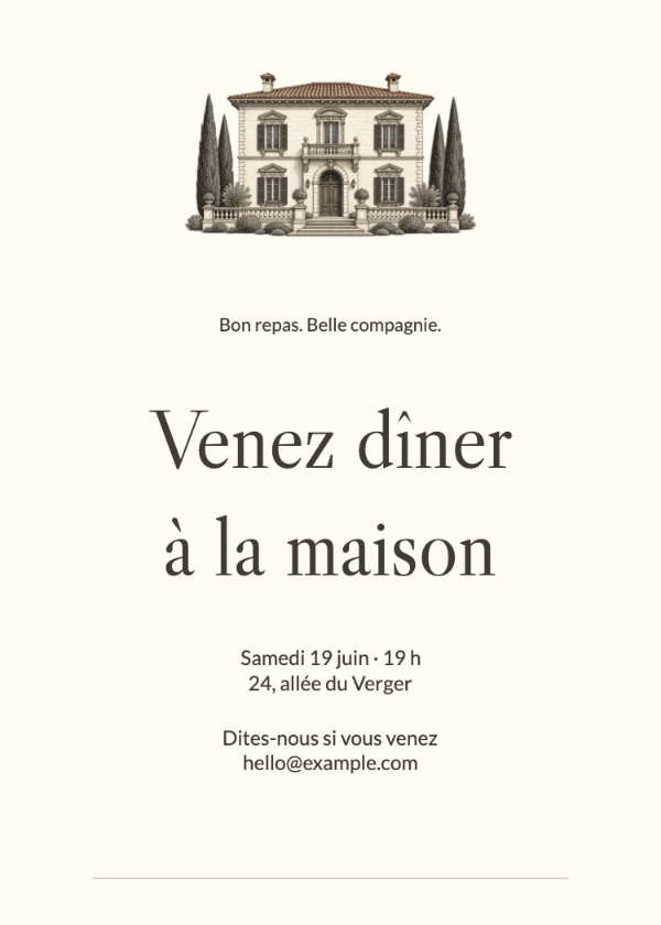 Villa italienne · Modifier l’invitation