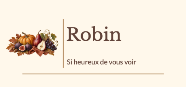 Une rencontre d’automne · Modifier les marque-places