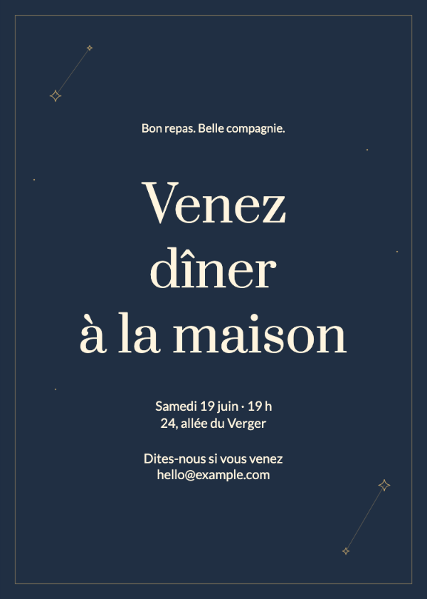 Étoiles de minuit · Modifier l’invitation
