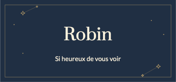 Étoiles de minuit · Modifier les marque-places