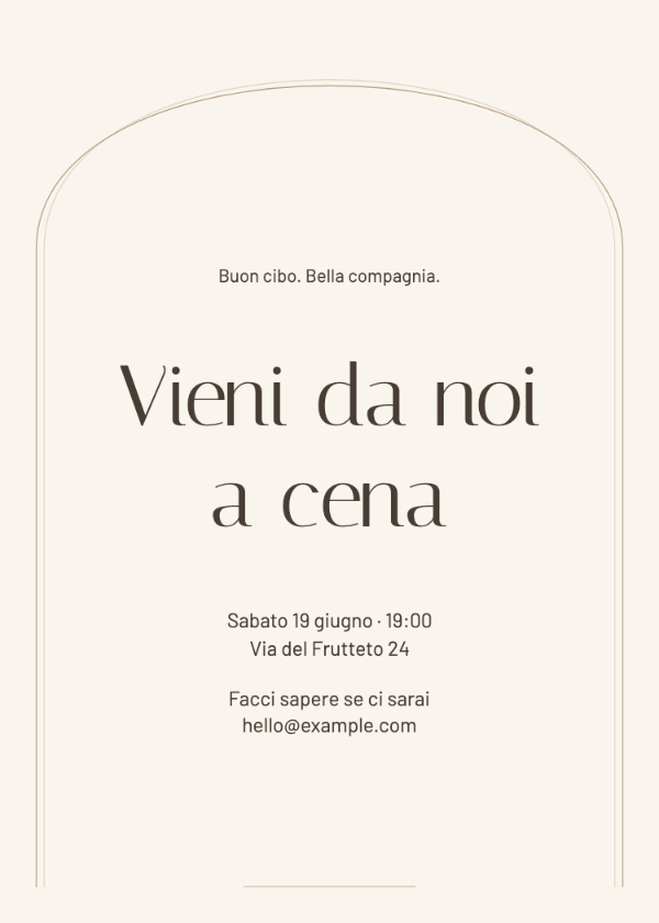 Arco moderno · Modifica l’invito