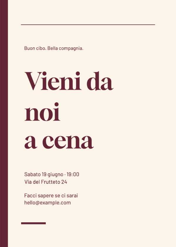 Editoriale bordeaux · Modifica l’invito