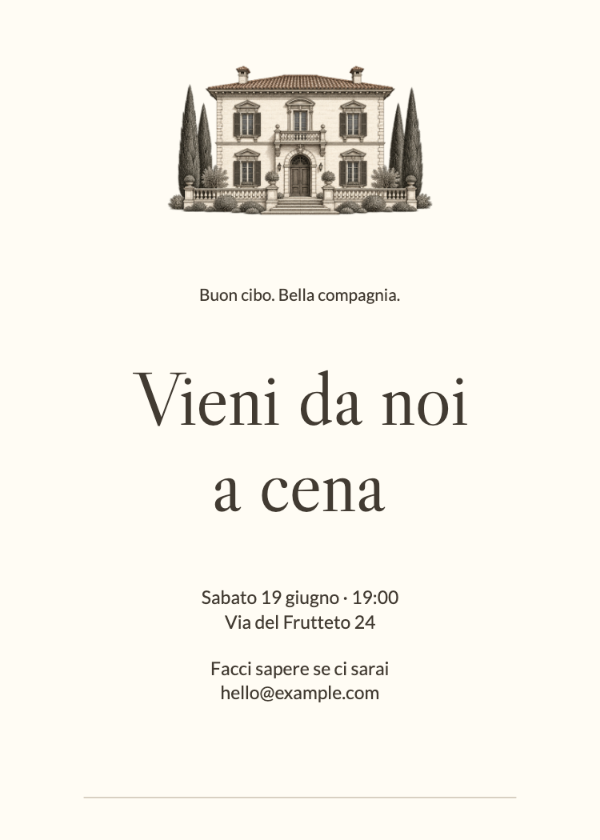 Villa italiana · Modifica l’invito