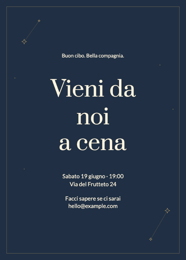 Stelle di mezzanotte · Modifica l’invito