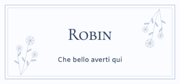 Un tocco di blu · Modifica i segnaposto