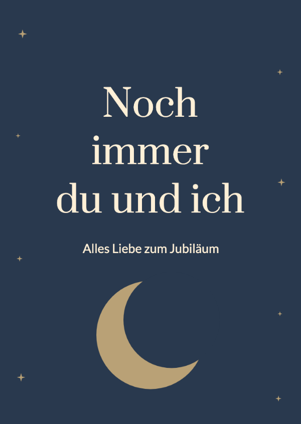 Bis zum Mond: Jubiläumskarten