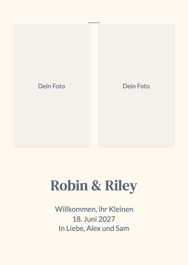 Doppeltes Wunder: Zwei getrennte Fotorahmen für zwei wundervolle neue Erdenbürger.