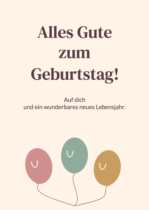 Hoch, höher, hurra!: Ein Bündel sanft gefärbter Ballons mit feinen, geschwungenen Schnüren.