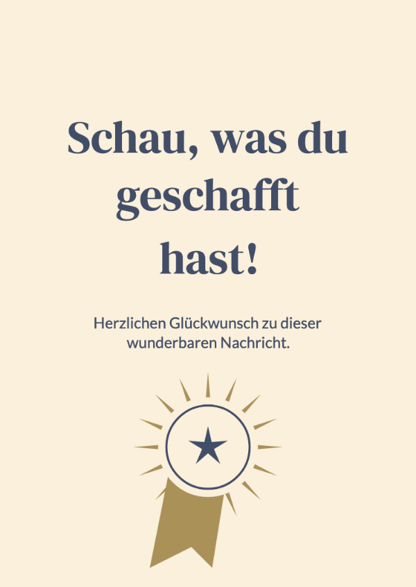 Du hast es dir verdient: Glückwunschkarten