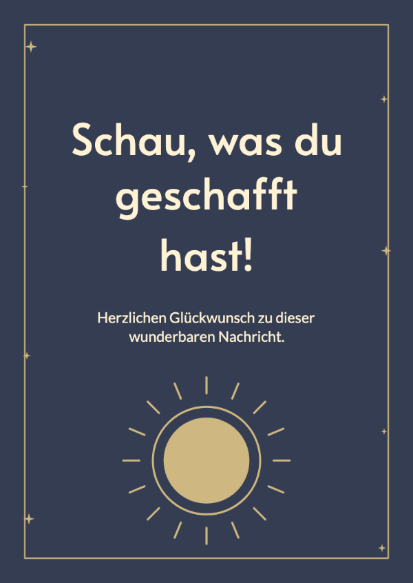 Ein glänzender Moment: Glückwunschkarten