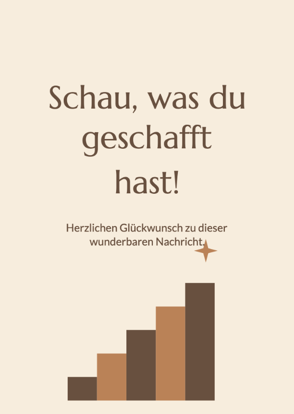 Immer weiter nach oben: Glückwunschkarten