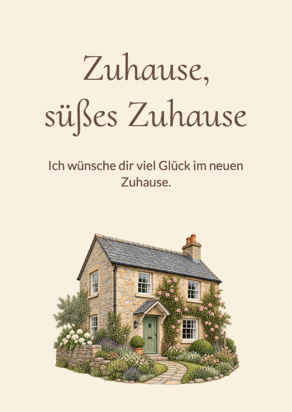 Das kleine Häuschen: Karten zum Einzug