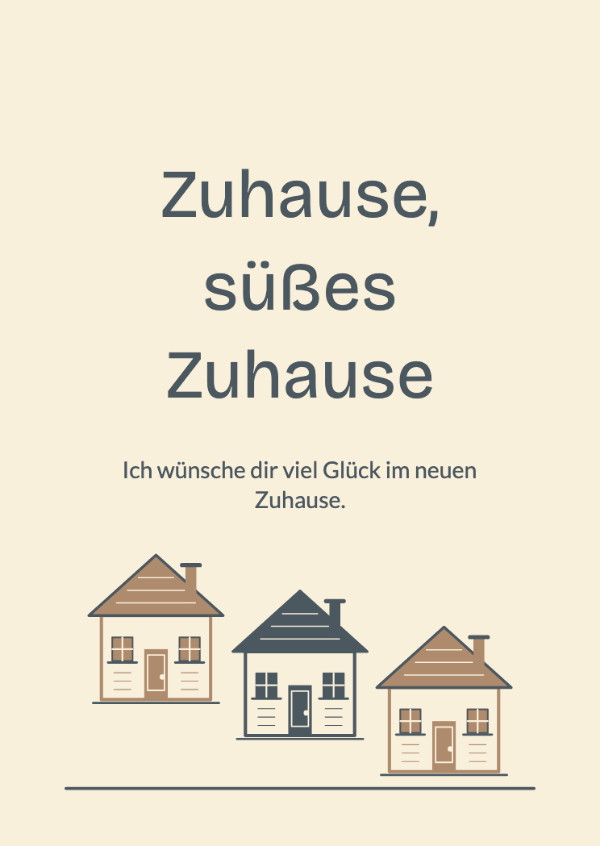 Dein Wohlfühlort: Karten zum Einzug