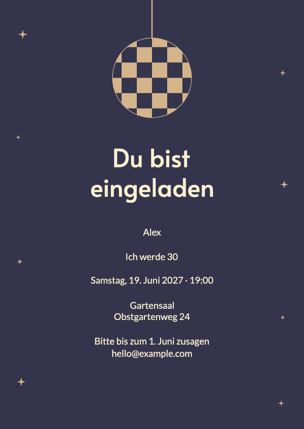 Nach Einbruch der Dunkelheit: Geburtstagseinladungen