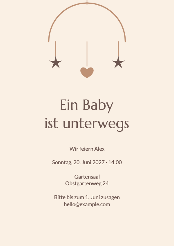 Kleine Wunder: Einladungen zur Babyparty