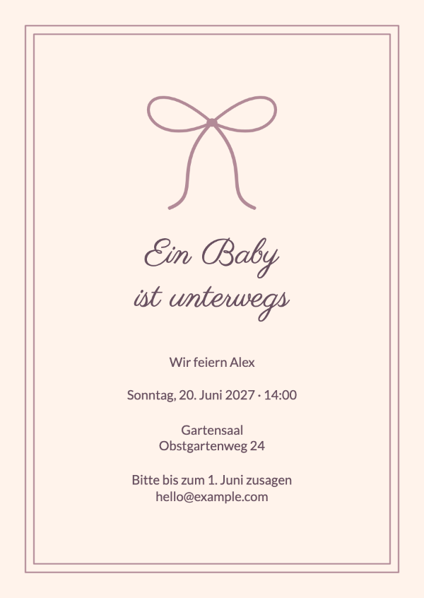 Ein Geschenk voller Freude: Einladungen zur Babyparty