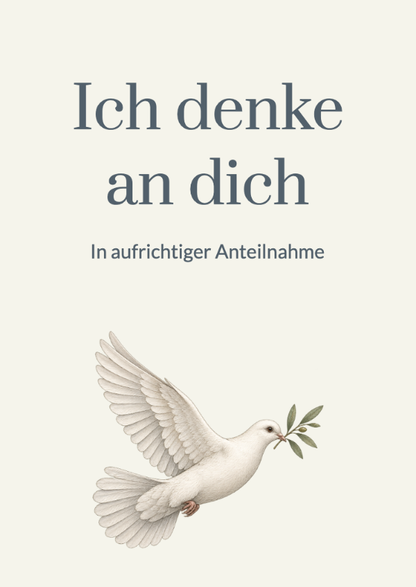 Ein stiller Gedanke: Beileidskarten