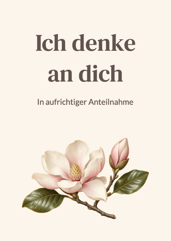 Magnolienlicht: Beileidskarten
