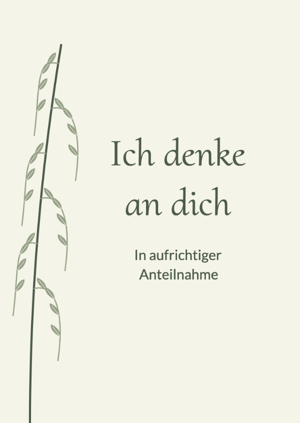 Weidenzweige: Beileidskarten