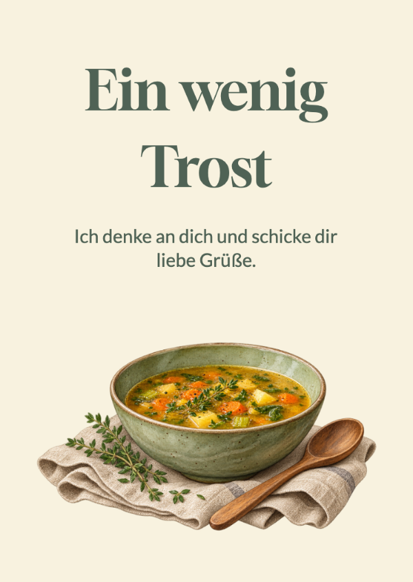 Etwas Wohltuendes: Genesungskarten