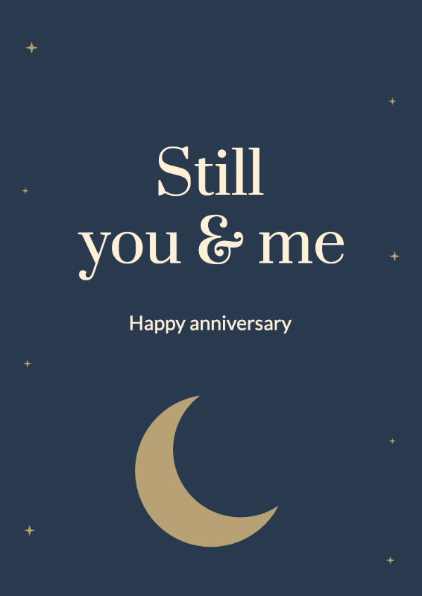 To the moon: Anniversary cards