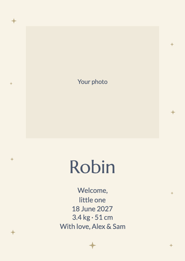 Our newest star: Birth announcements