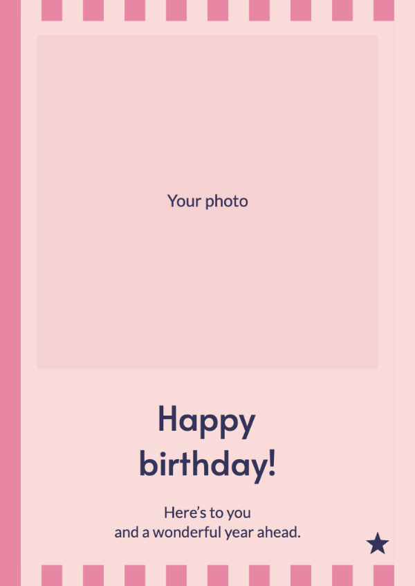 One brilliant human: A large personal photograph in a cheerful graphic frame.