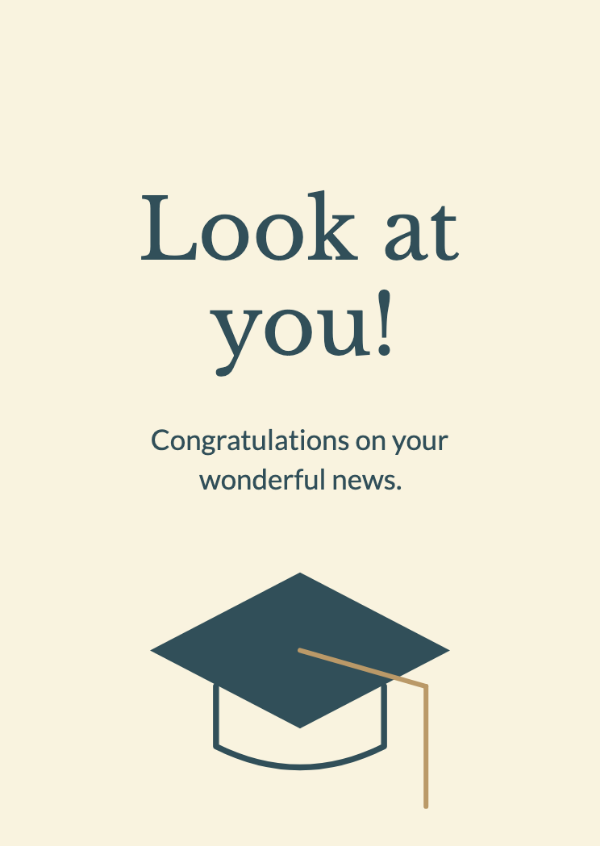 The next chapter: Congratulations cards