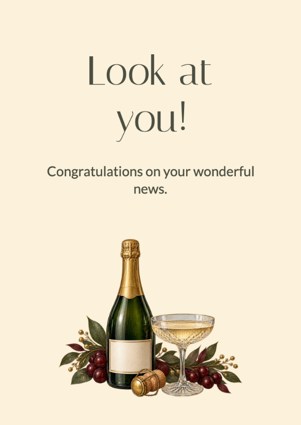 Pop the good news: Congratulations cards