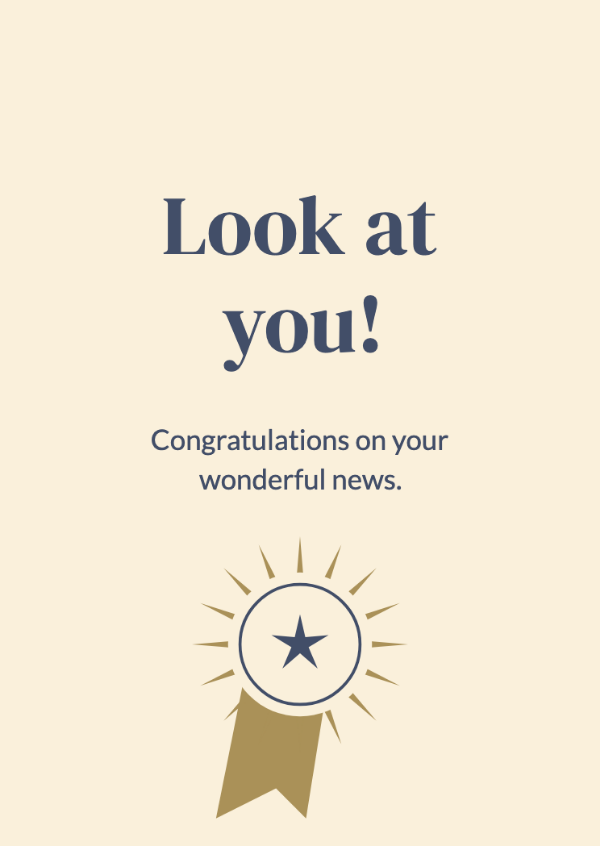 You earned this: Congratulations cards