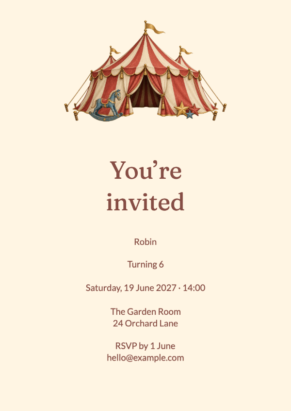 The big little party: Birthday party invitations