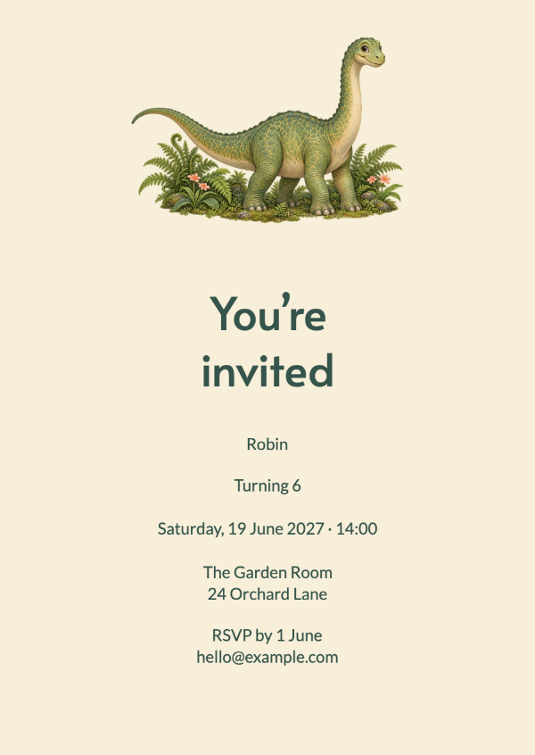 A very wild birthday: Birthday party invitations