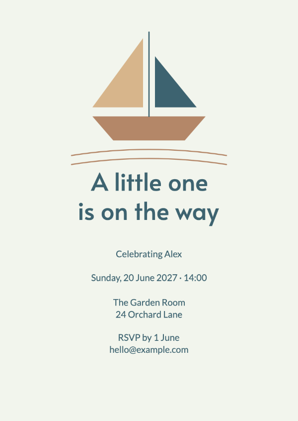 A little adventure: Baby-shower invitations
