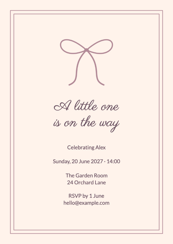 A gift of joy: Baby-shower invitations
