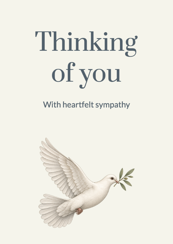 A quiet thought: Sympathy cards