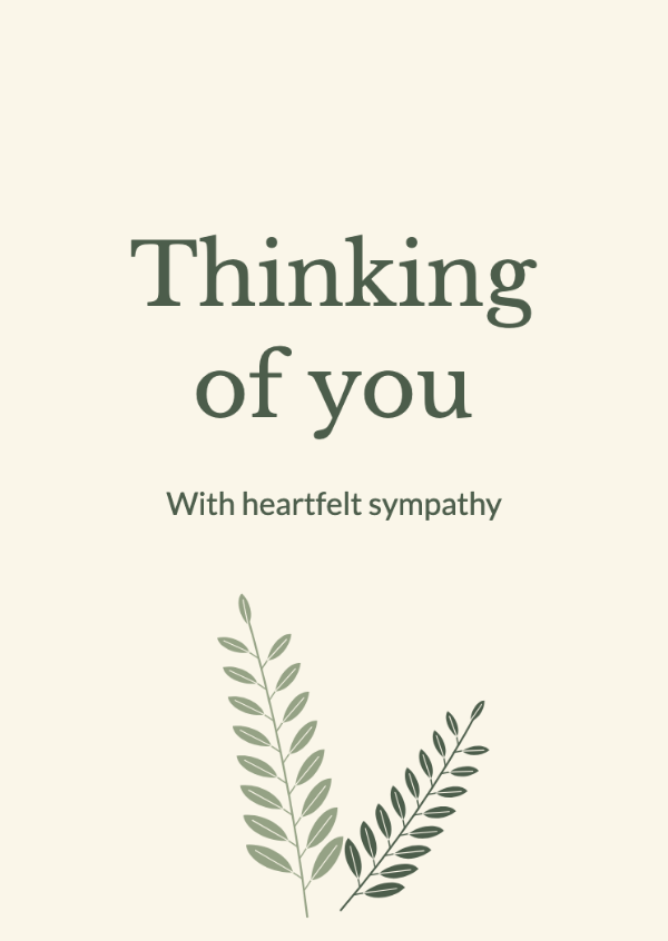 Gentle fern: Sympathy cards