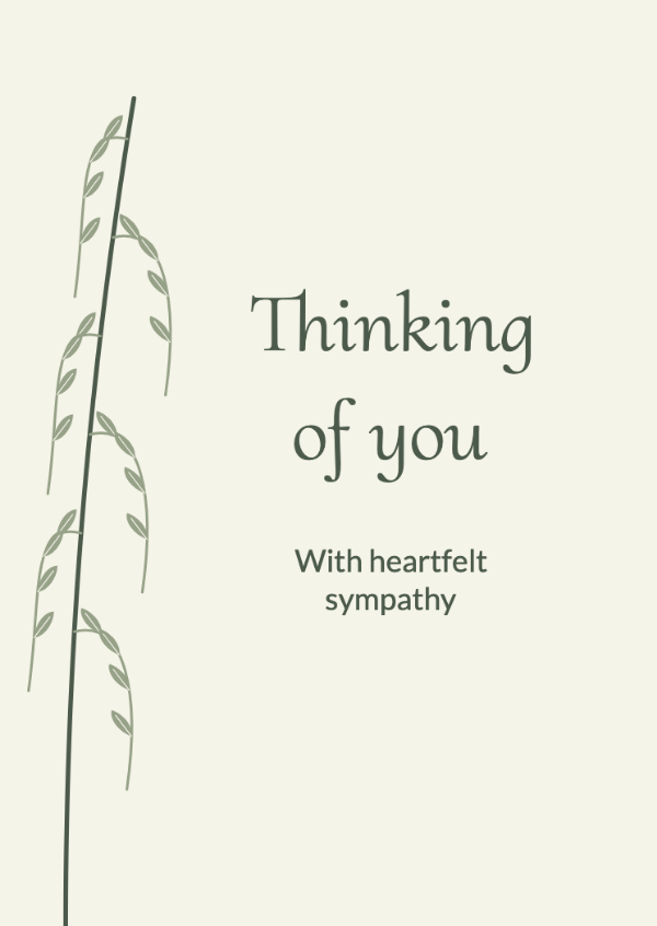 Willow branches: Sympathy cards